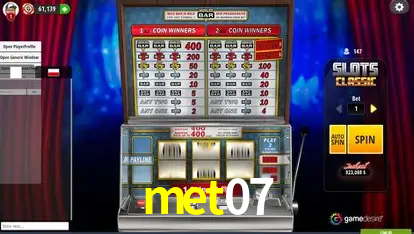 Descubra o Mundo do Cassino Online com met07